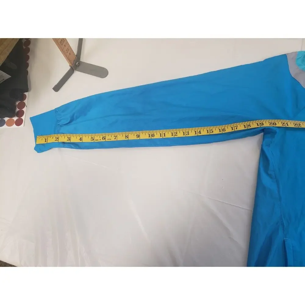 Adidas Running Anthem Jacket Womens L Lightweight Packable Blue Brand